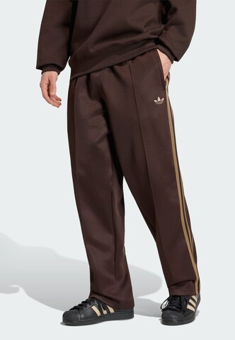 Baggy Pantalon 'Adicolor' ADIDAS ORIGINALS en marron : devant