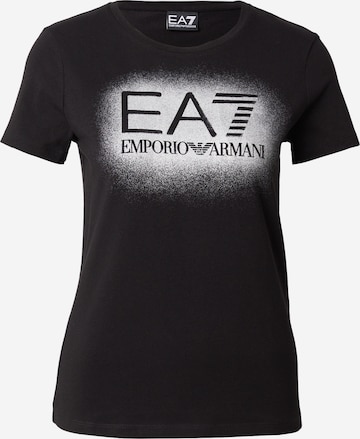 Tricou de la EA7 Emporio Armani pe negru: față