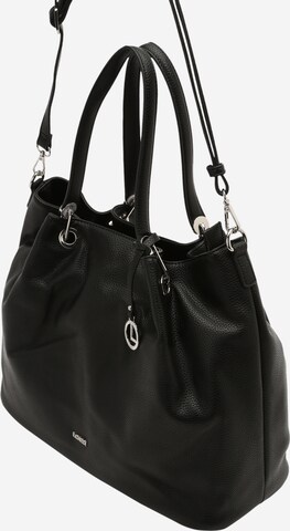 L.CREDI Shoulder Bag 'Ebony' in Black: front