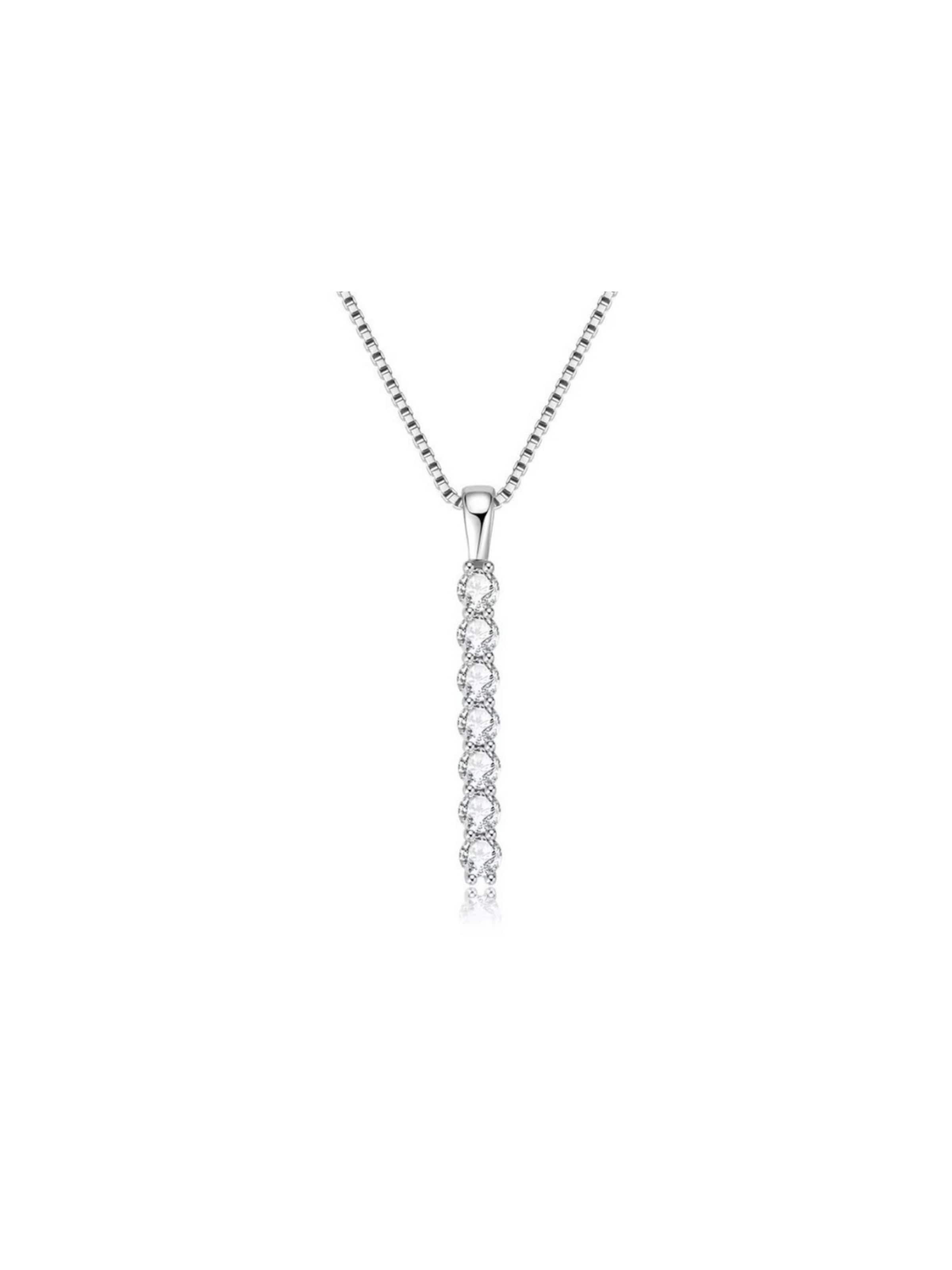ROUGEMONT Jewellery Necklace 'Funkelnde Moissanit' in Silver: front