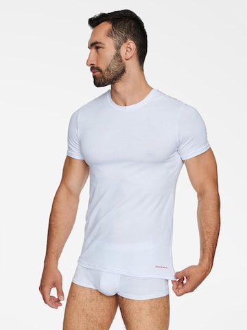 Henderson Shirt 'Elastisches Baumwoll-T-Shirt mit Rundhals, Bosco L' in Wit