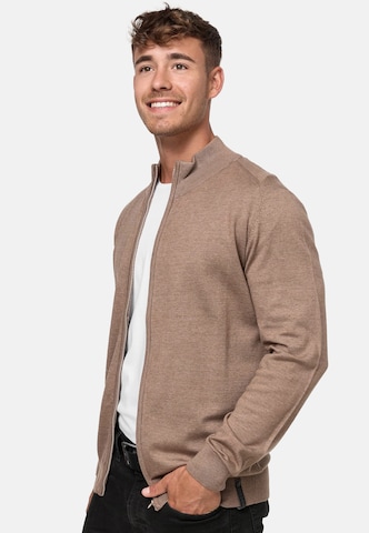 INDICODE JEANS Knit Cardigan 'Lau' in Beige