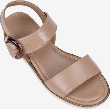 Desa Sandaal 'Keilsandalen' in Beige: voorkant