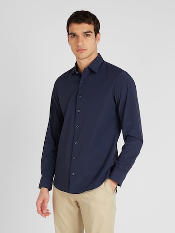 Michael Kors Slim fit Button Up Shirt in Blue: front
