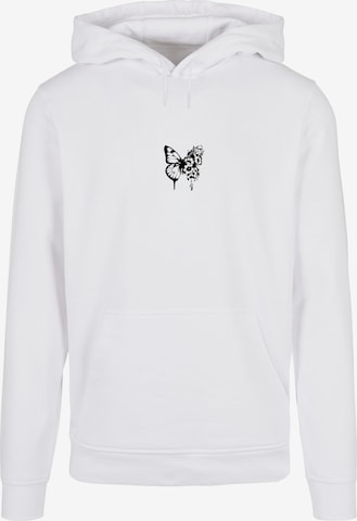 Sweat-shirt 'Flowers Bloom' Merchcode en blanc : devant