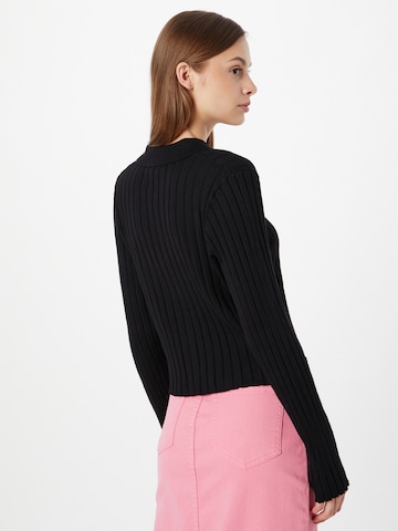 Monki Knit cardigan in Black