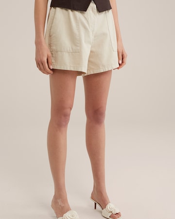 WE Fashion Loosefit Shorts in Beige