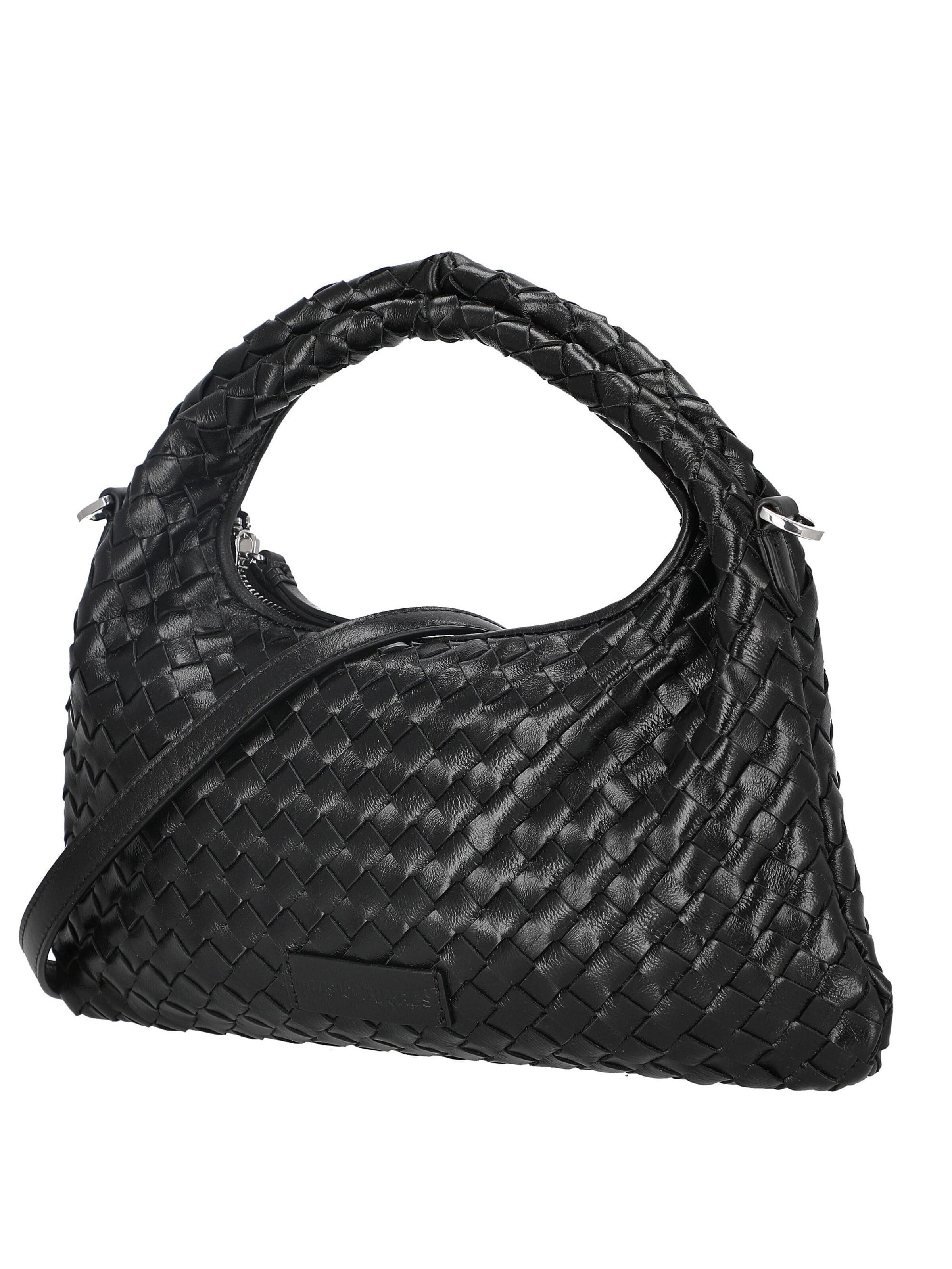 Les Visionnaires Handtasche 'Sadie Weave Glossy'‌‌‌‌‌‌‌‌‌ in Schwarz