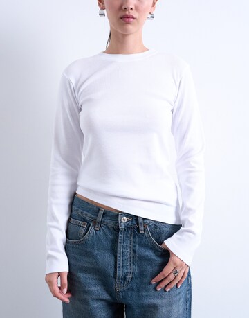 balta TOPSHOP Marškinėliai 'EVERYDAY': priekis