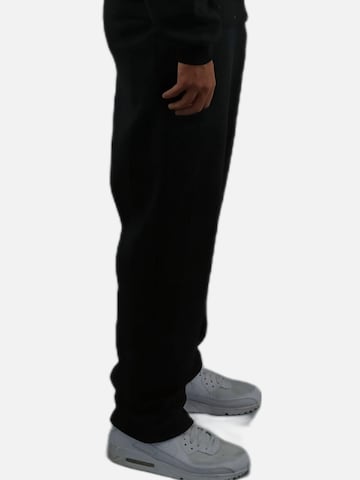 HEFTYKA Loosefit Sporthose 'OPEN LEG JOGGER'‌ in Schwarz