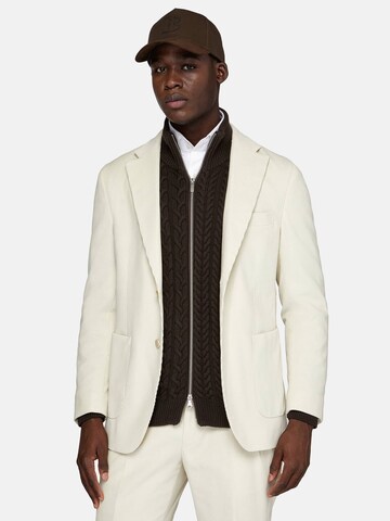 Coupe regular Veste de costume Boggi Milano en beige : devant