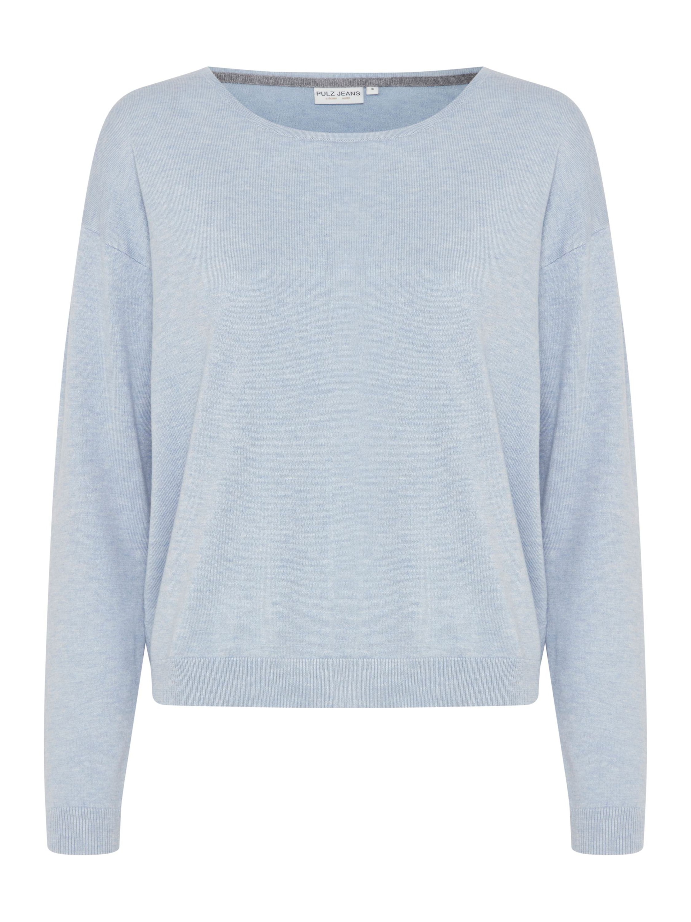 PULZ Jeans Trui 'Box' in Blauw: voorkant