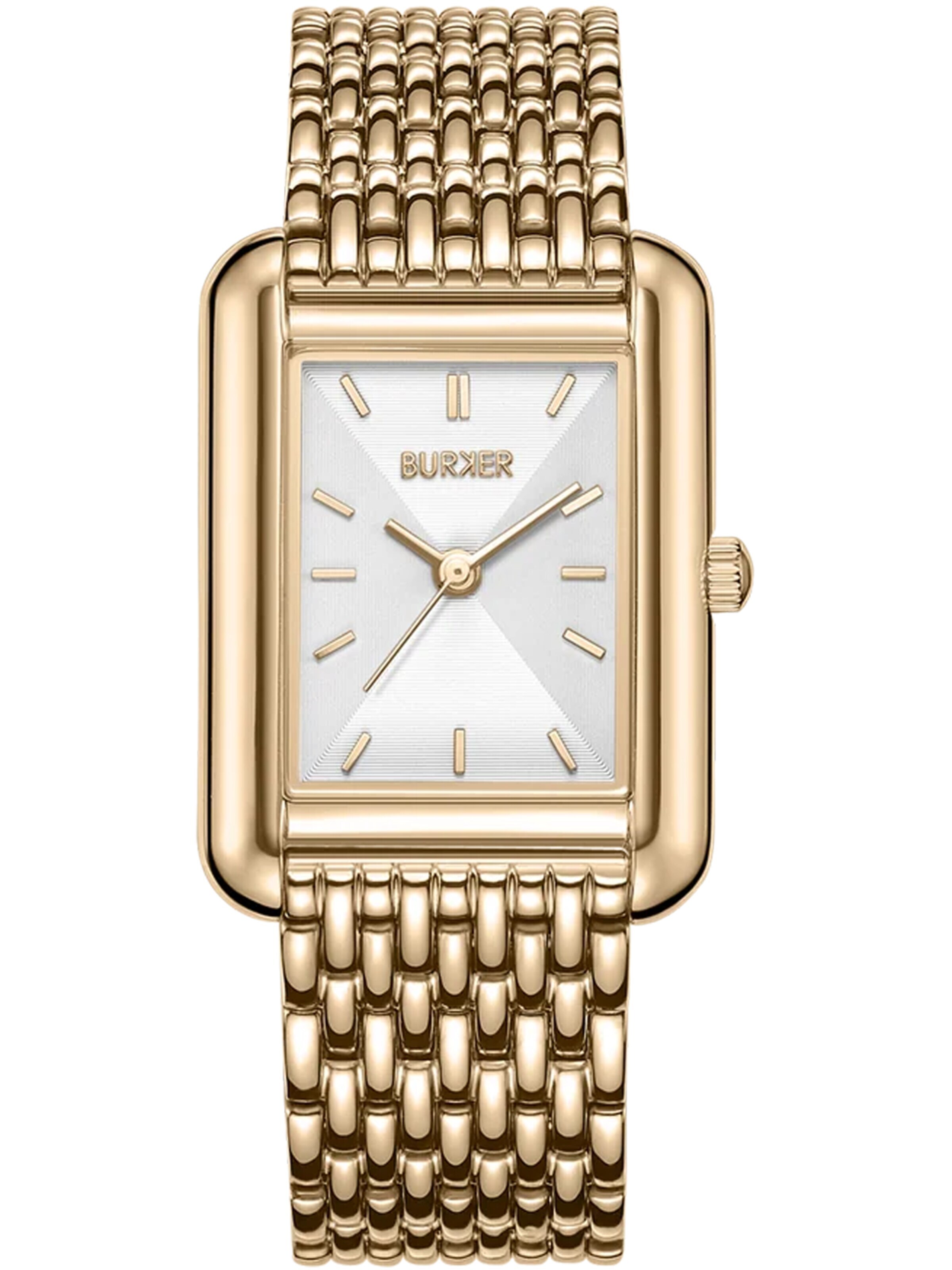 Montre à affichage analogique 'Olivia Gold White' BURKER Watches en or : devant