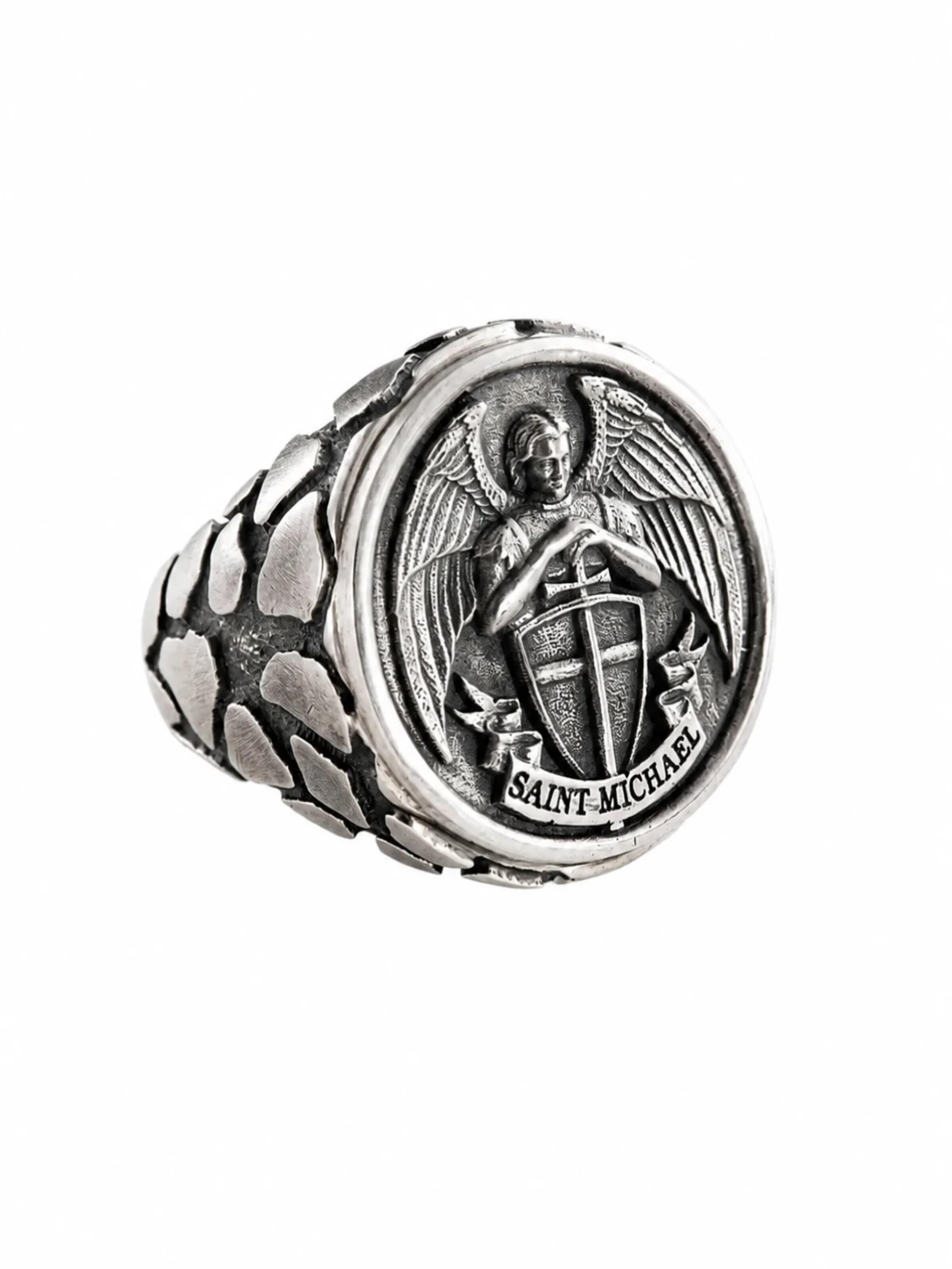 Bague 'Saint Michael' REYTEL en argent : devant