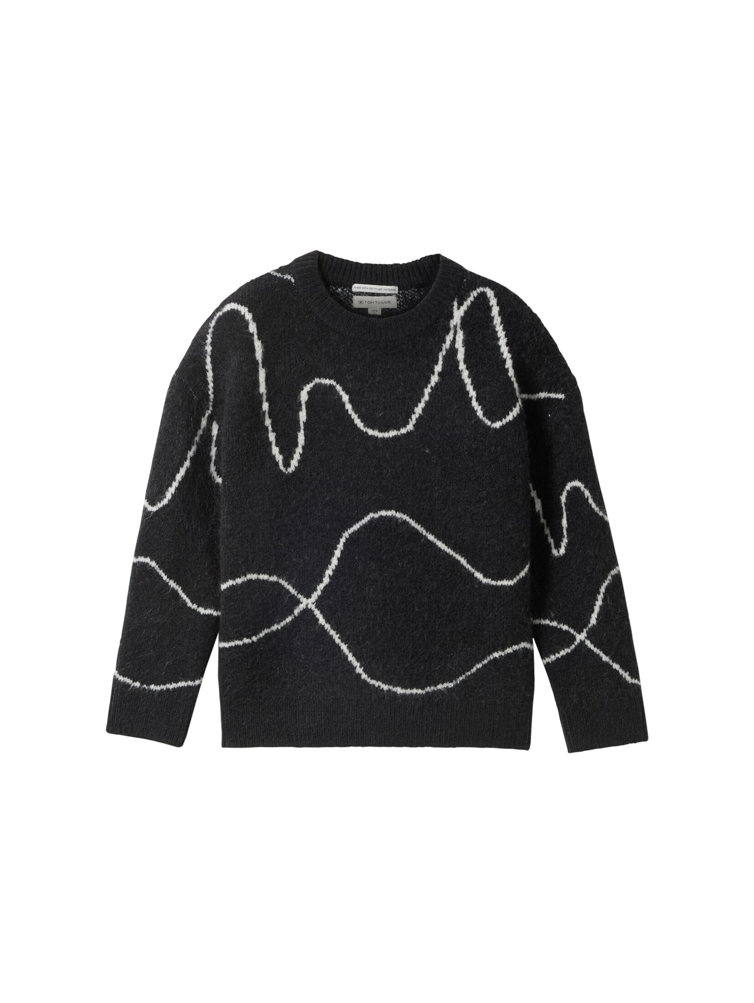 TOM TAILOR Trui in Zwart: voorkant