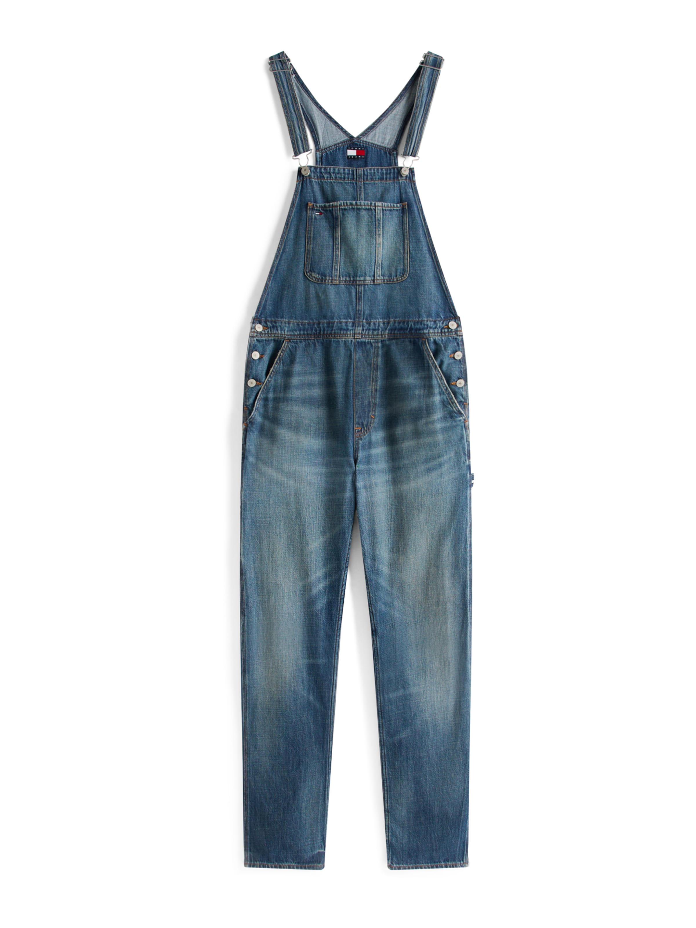 Tommy Jeans Regularen Kavbojke z naramnicami 'CLASSIC' | modra barva: sprednja stran