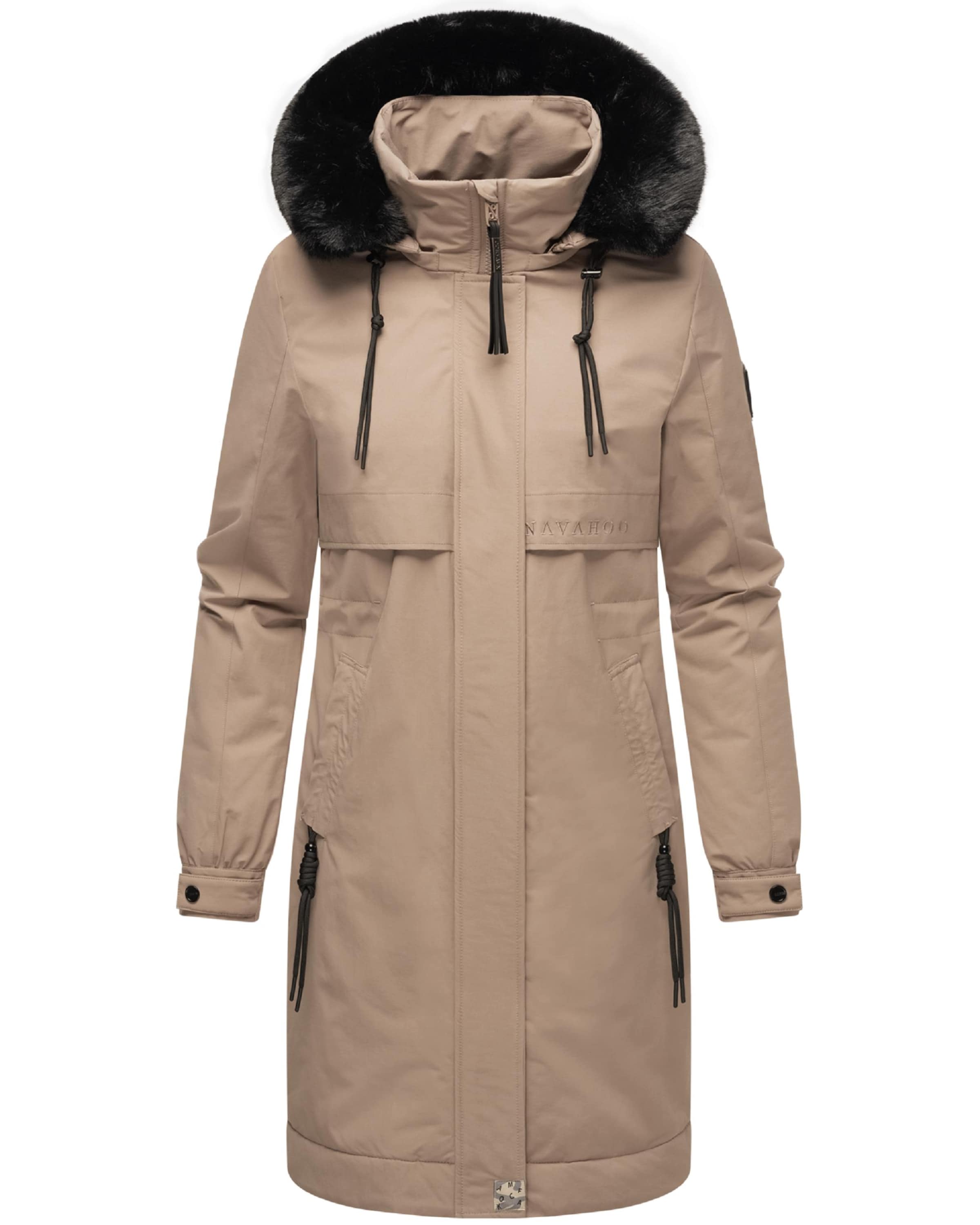 NAVAHOO Демисезонное пальто 'Kaltwetterretter 14' в Бежевый: спереди
