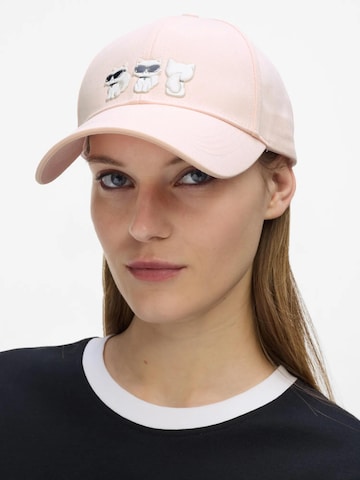 Karl Lagerfeld Кепка 'Ikon Choupette' в Ярко-розовый: спереди