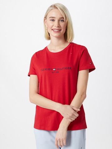 Tricou de la TOMMY HILFIGER pe roșu: față