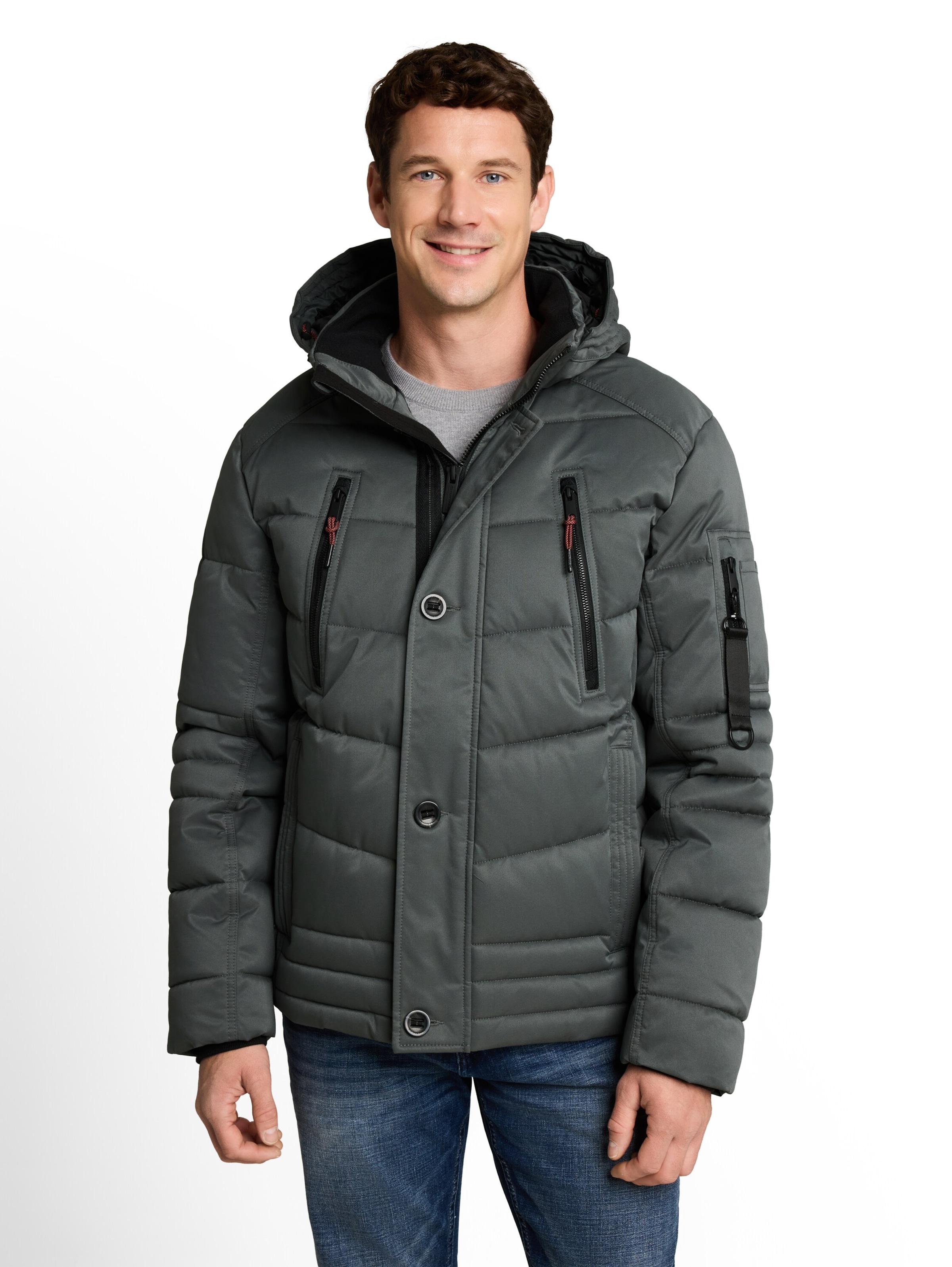 TOM TAILOR Winter jacket in Green: front