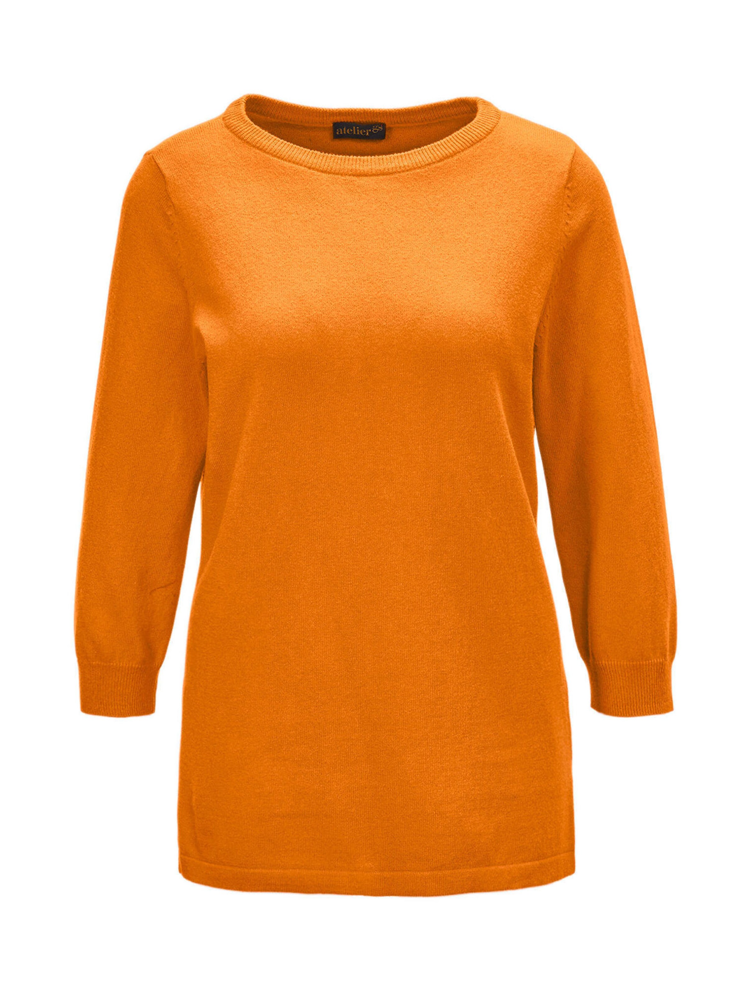 Goldner Pullover in Orange: Vorderseite
