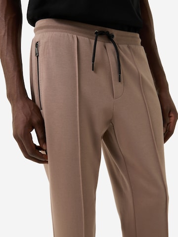 BOGNER Regular Trousers with creases 'Reed' in Brown