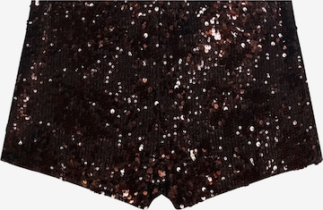 Coupe slim Pantalon Bershka en marron : devant