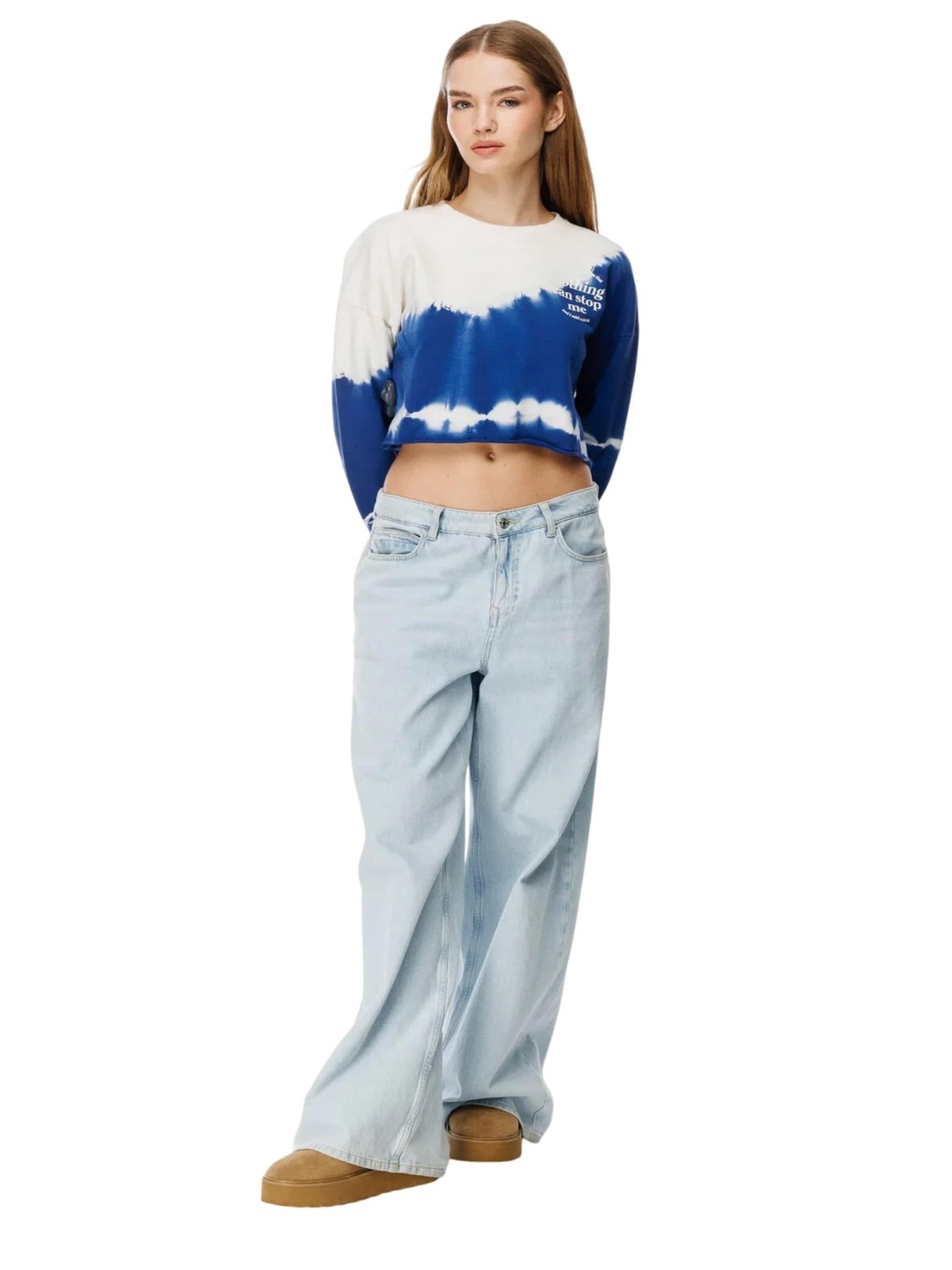 Alexa Dash Sweatshirt in Blue: front