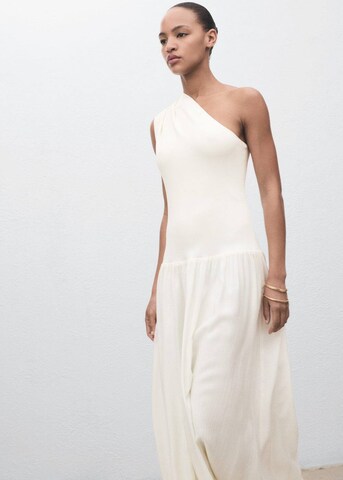 MANGO Knitted dress in Beige