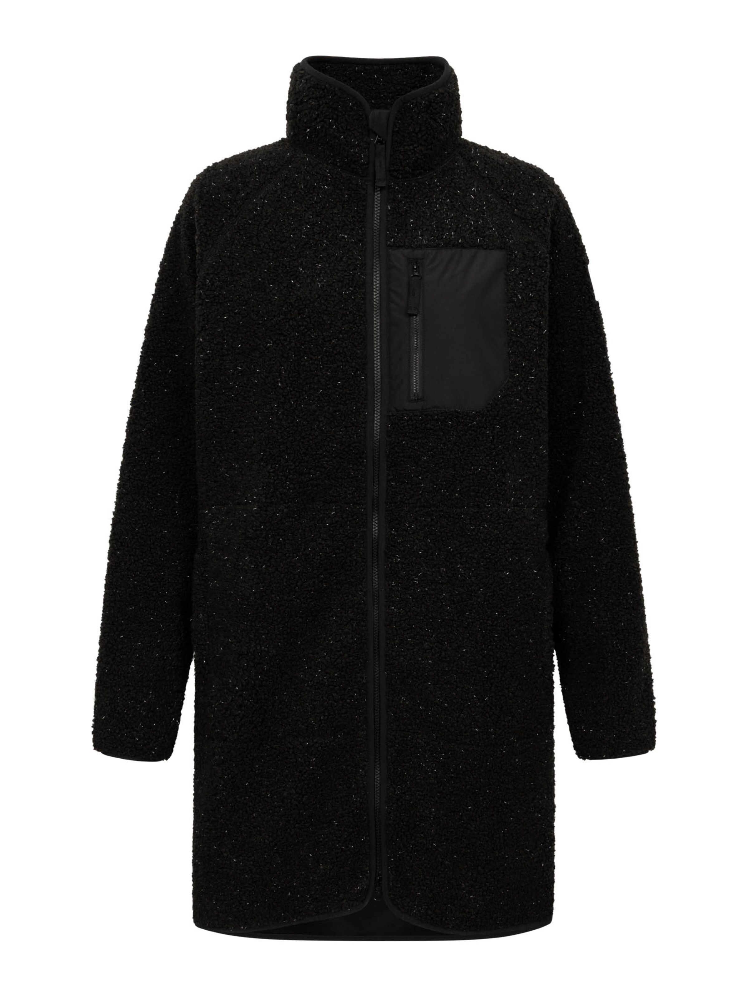 Derbe Fleece Jacket in Black: front