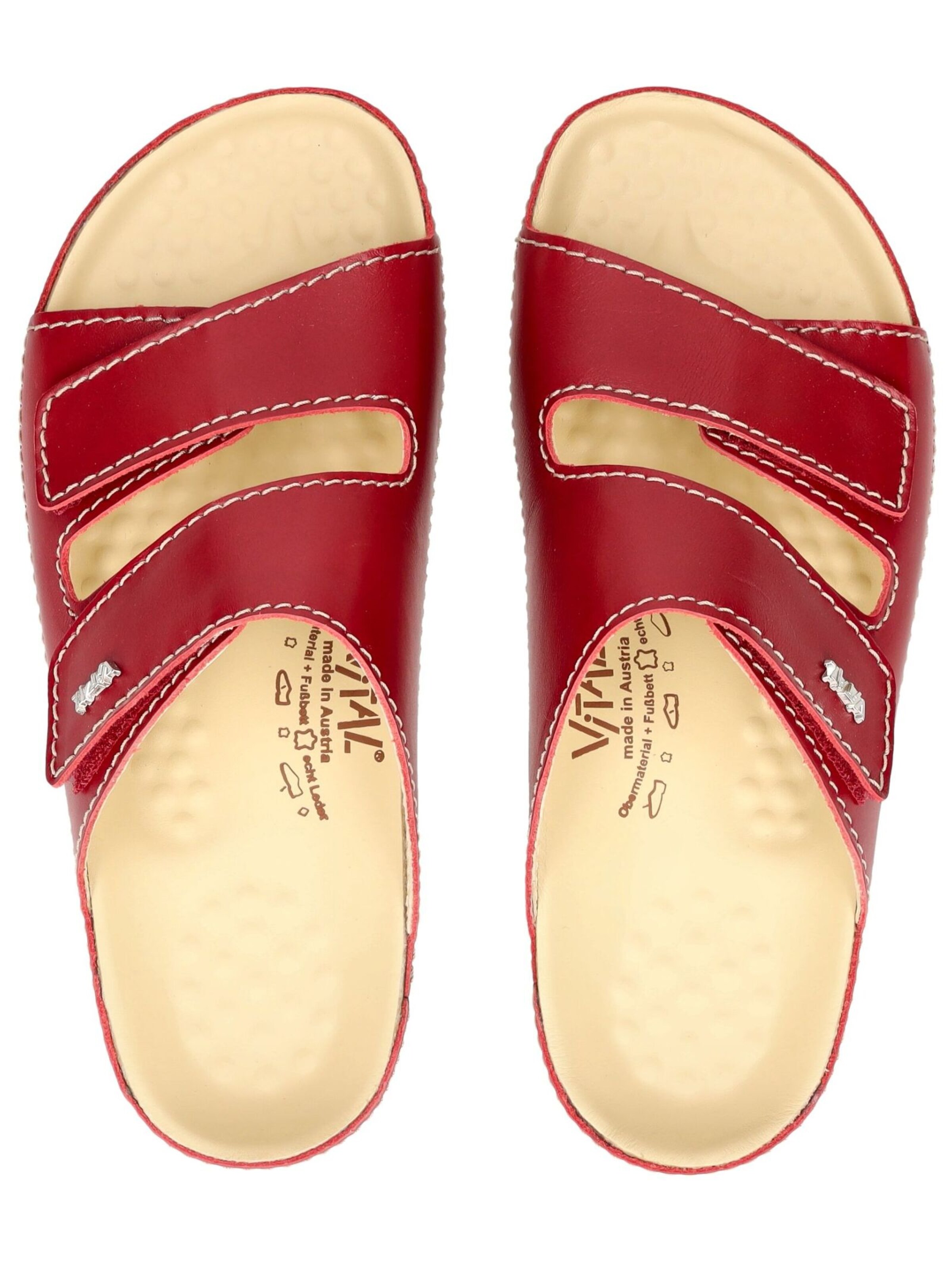Sandales à lanières vital en rouge