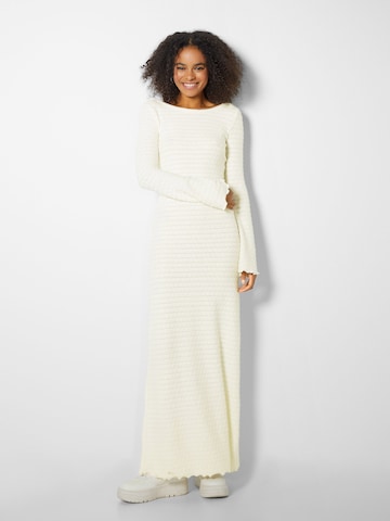 Bershka Knitted dress in White