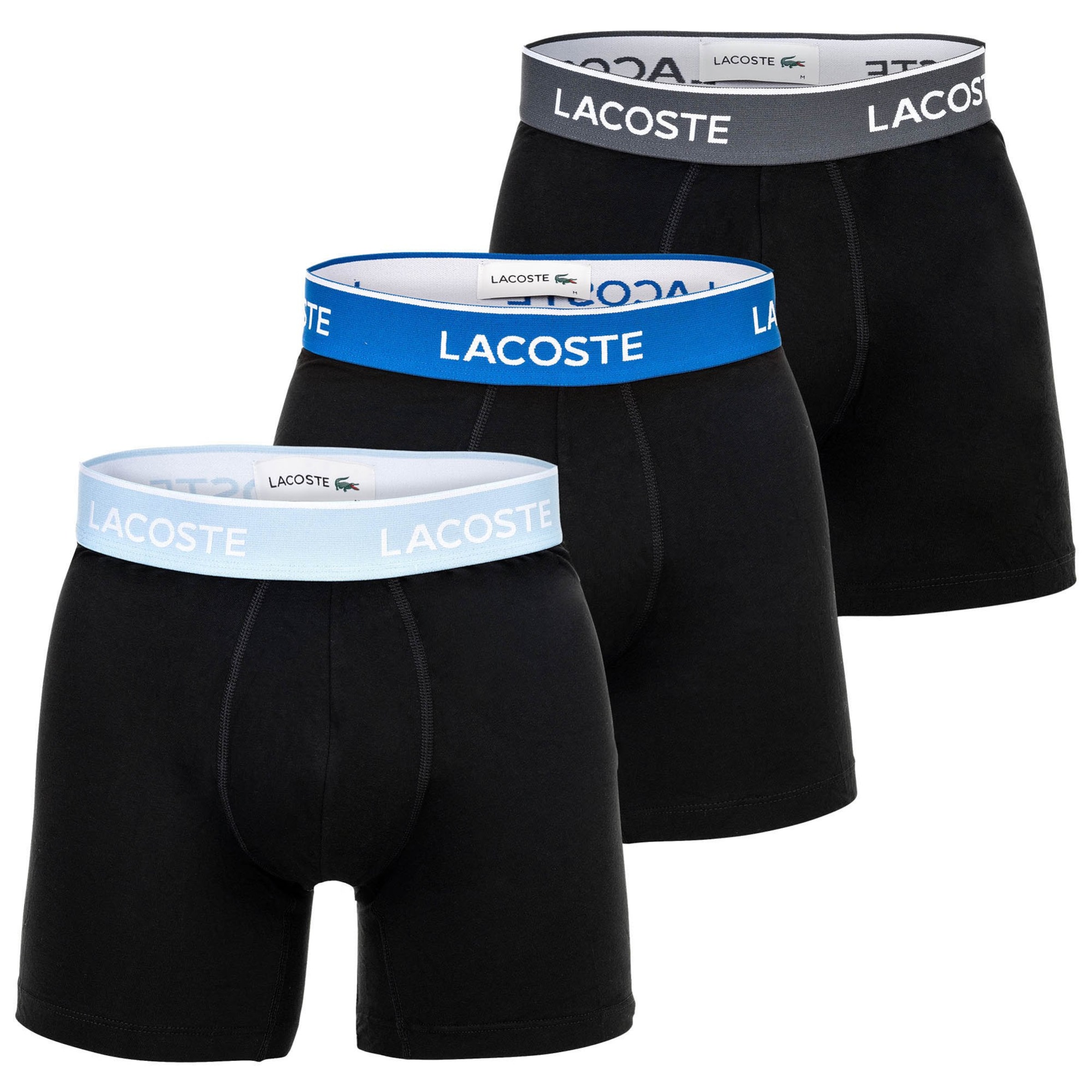 LACOSTE Boxer shorts in Black: front