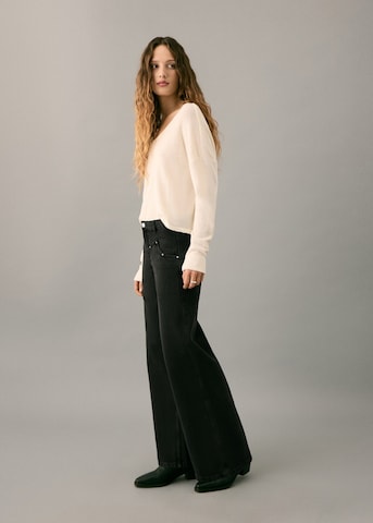 MANGO TEEN Wide leg Jeans 'Sherif' in Black