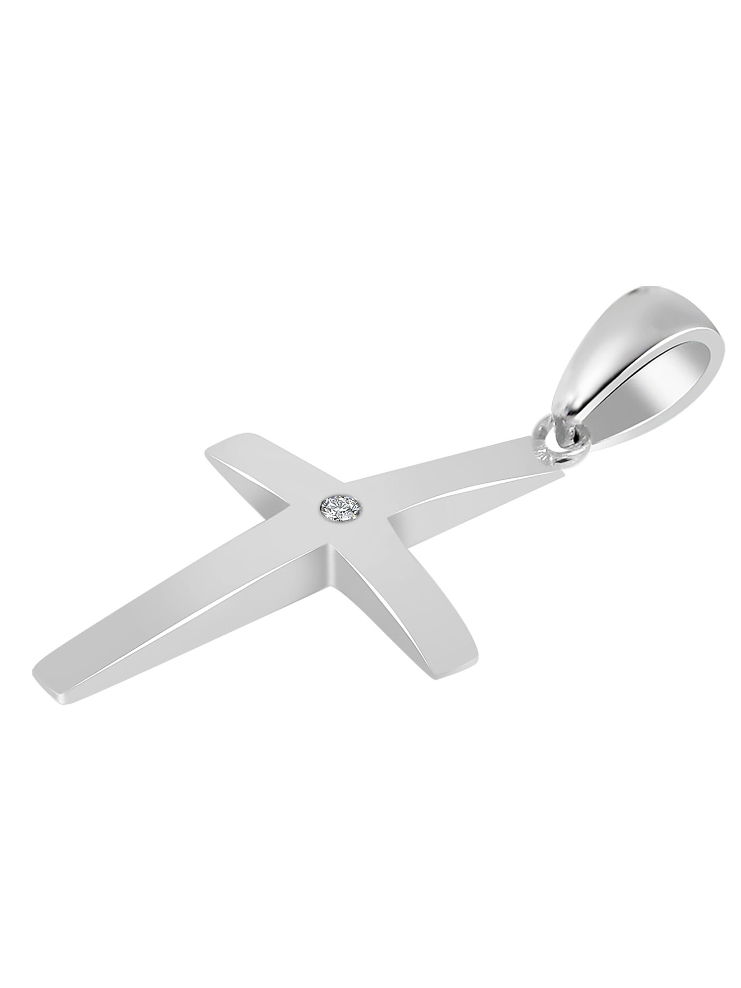 Akzent Anhänger '"Lennja" aus 925 Sterlingsilber, rhodiniert, langlebig'‌ in Silber