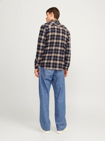 JACK & JONES Slim fit Button Up Shirt 'JJJoshua' in Blue