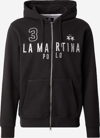 juoda La Martina Džemperis 'MBF305': priekis