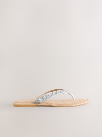 Next T-bar sandals in Silver