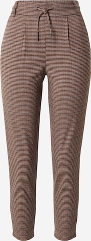 ONLY Slim fit Pleat-Front Pants in Brown: front