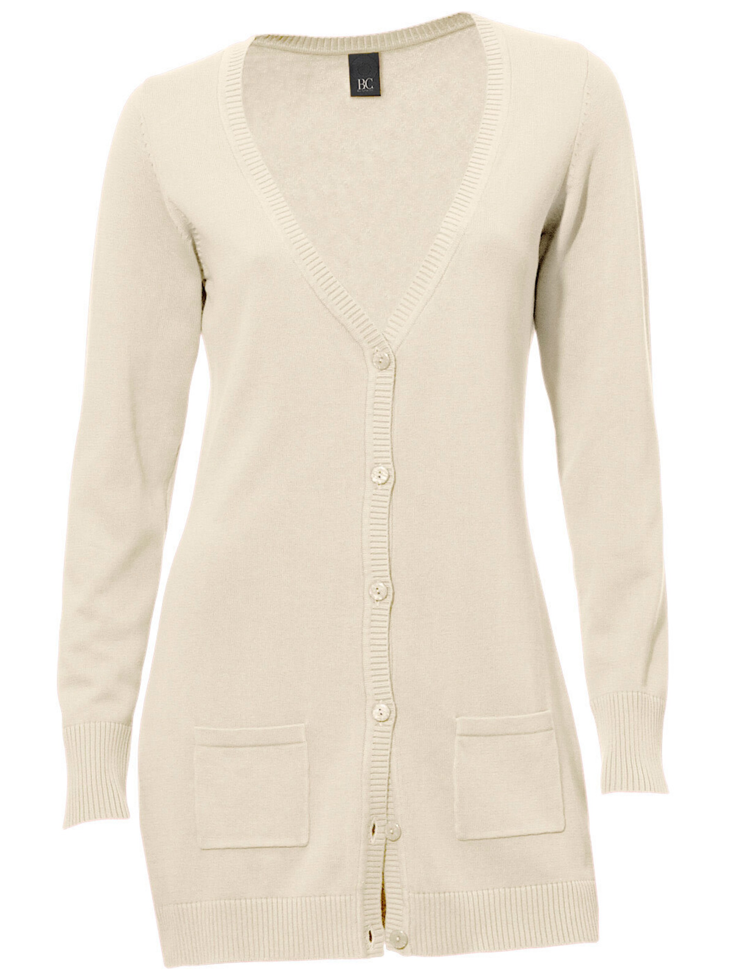 balta heine Kardiganas: priekis