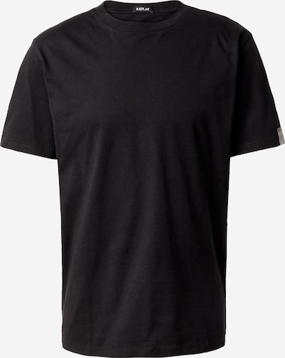 REPLAY Shirt in de kleur Lichtgrijs / Zwart, Productweergave