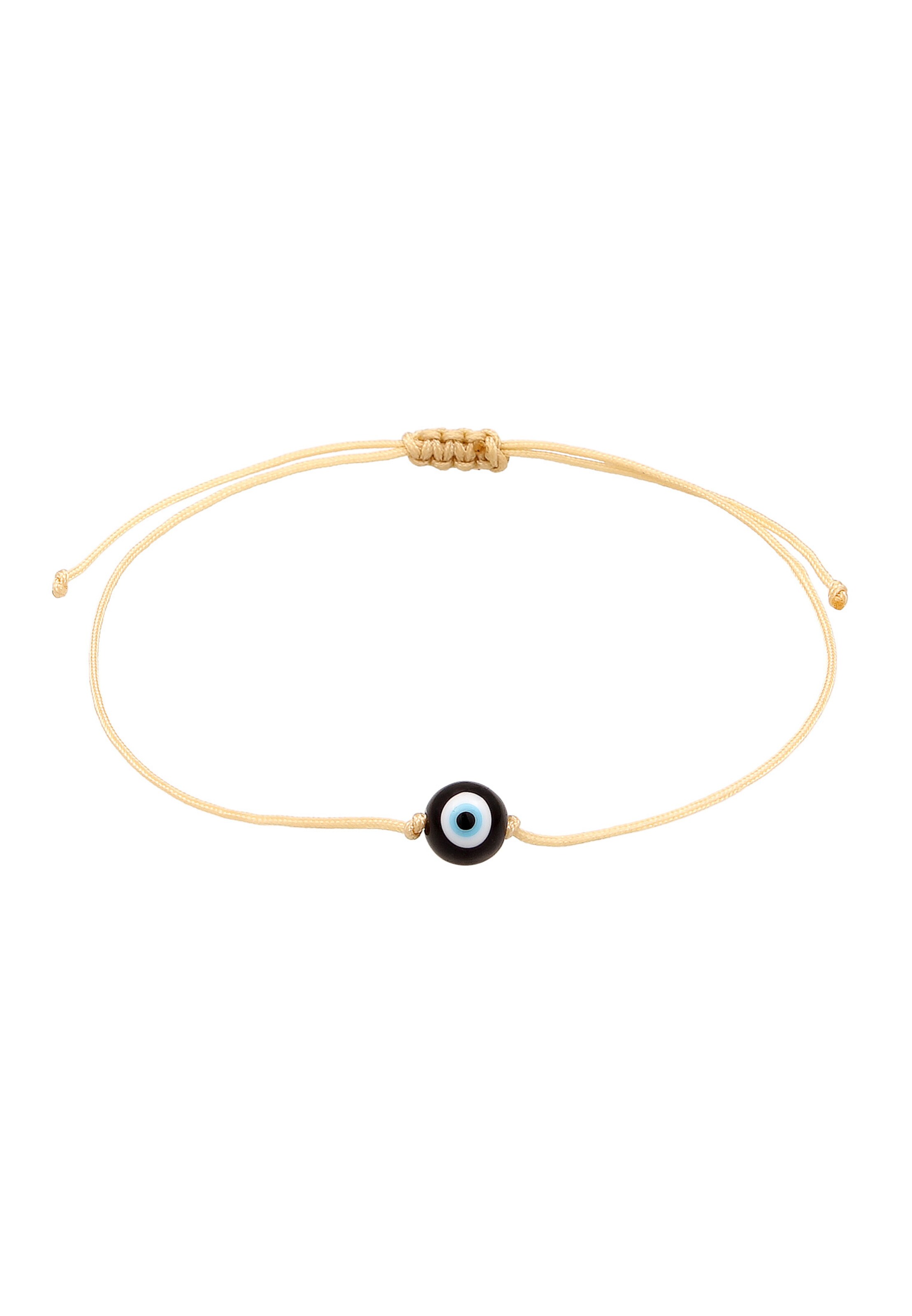 KUZZOI Bracelet 'Evil Eye' in Brown: front