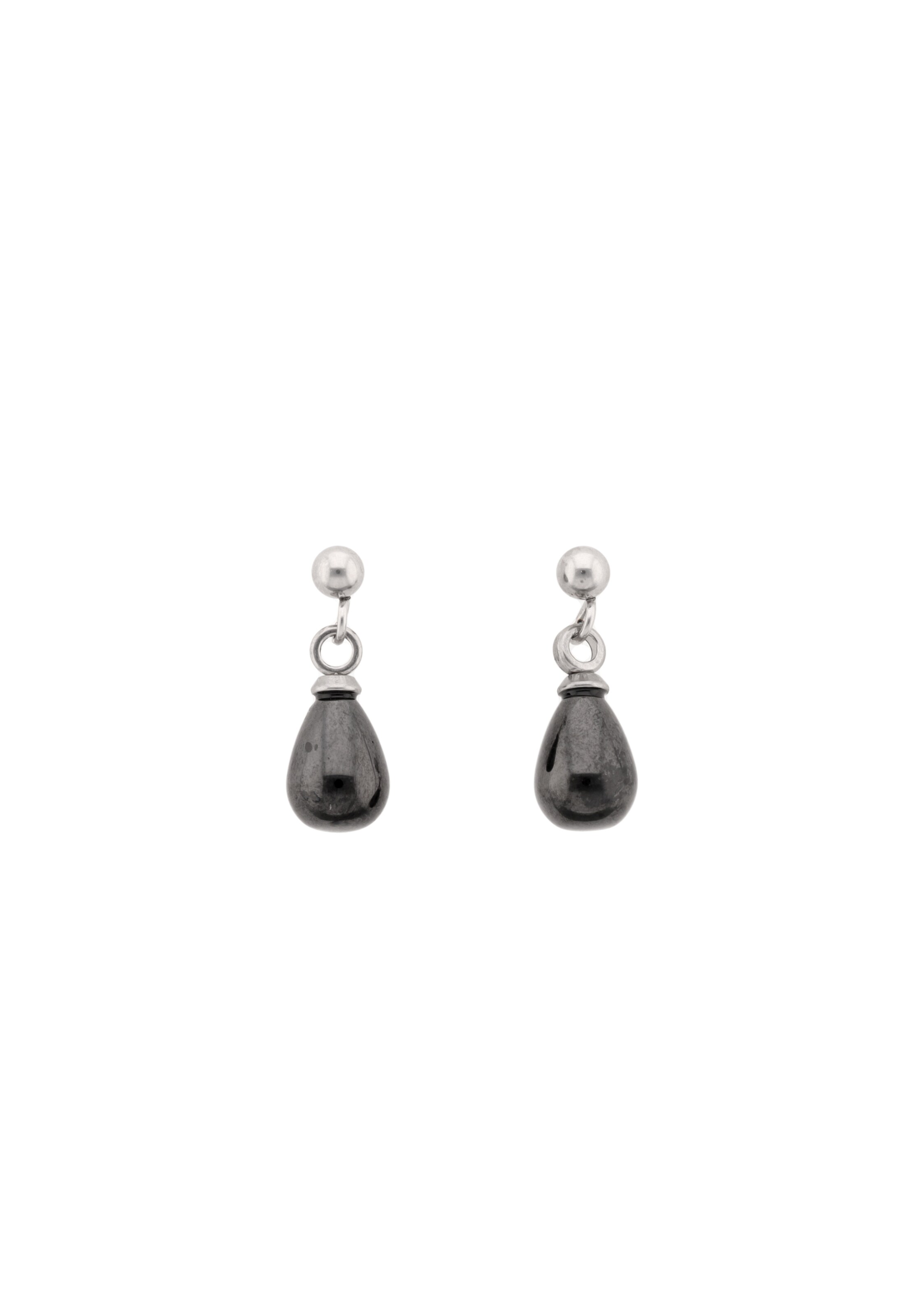 usha WHITE LABEL Ohrringe in Schwarz: Vorderseite