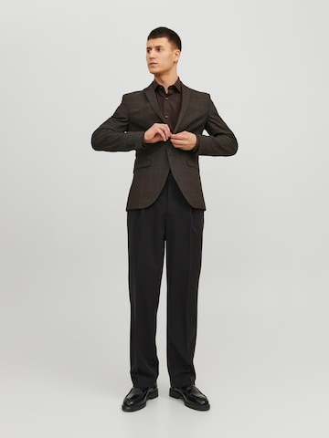 JACK & JONES Slim fit Suit Jacket 'Solaris' in Brown