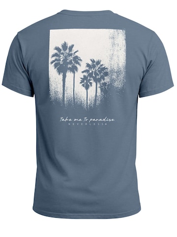 Neverless Shirt 'Palmen' in Blue