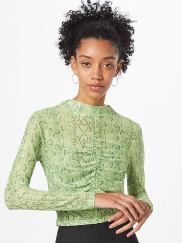 Tricou 'PYTHON MESH SKIVVY' de la TWIIN pe verde: față