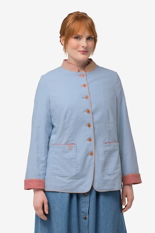 Ulla Popken Between-Season Jacket in Blue: front