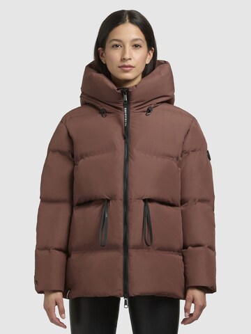 khujo Winter Jacket 'ELLIS' in Brown: front