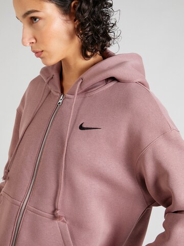 Nike Sportswear Sweatjakke 'Phoenix Fleece' i lilla