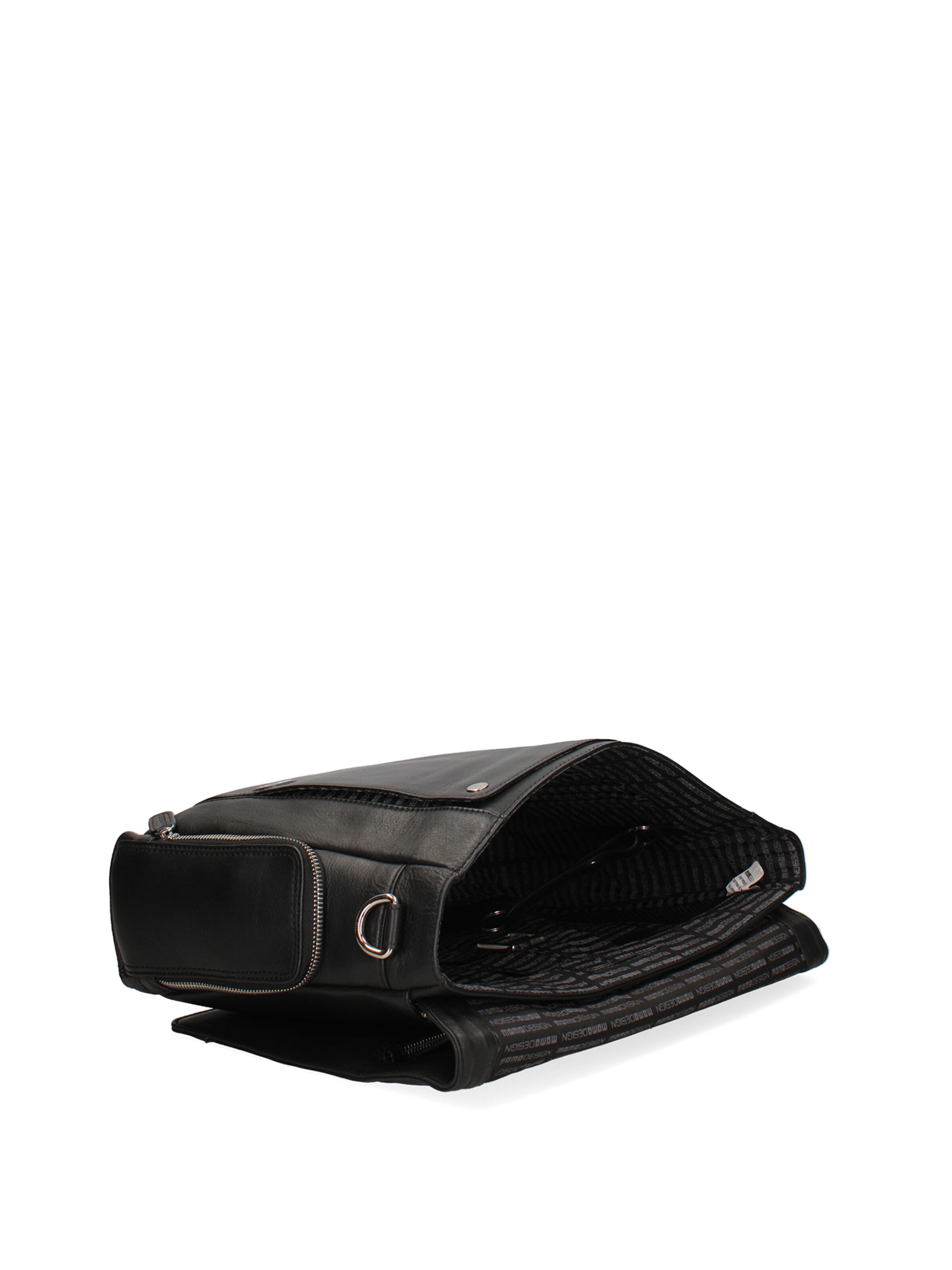 Borsa a tracolla 'Borsa a Tracolla Uomo Momo Design Vera Pelle Zip' di Momo Design in nero